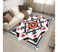 Washable Native American Door Mats Indoor 60x90 cm, Southwest Aztec Rugs Bedroom & Kitchen & Entryway, Non Slip Low Pile Small Rugs, Home Decor Patterned Entrance Mat P-&109