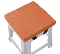 Washable Non Slip Square Stool Pad with Binding Ribbons, Multi Size Comfort Cushion for Indoor Dining Kitchen Household Stool Daily Matching,D4,10X10X2IN