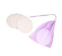 Washable Nursing Breast Pads 6pcs Set Ultra Absorbent Protection | Bamboo Fibre Fabric, Quick Milk Absorption, Pure Colour Print Design for Daily Feeding Essentials