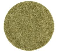Washable Olive Green Shaggy Rug - Ø 100 cm