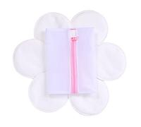 Washable Organic Bamboo Nursing Pads Contoured Reusable Breast Pads Soft Absorbent & Leak-Proof with Bonus Laundry Organza Bags (6pcs, White)