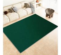 Washable Oversized Rug 180 x 270 cm - Ultra Soft Short Pile Non-Slip Non-Shedding Stain Resistant Flannel, Solid Background Dark Green Carpet for Grand Lounge Whole Floor - Dark Green
