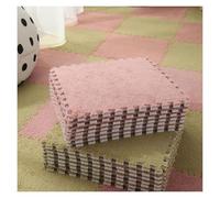 Washable P Foam Puzzle Mat 10 Pcs 9sq.ft Anti Slip Modu Carpet Tiles Soft Play Area Rugs with Border 12x12x0.4in (Watermn Red) for Kids
