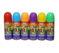 Washable Party Hair Color Spray - Fun and Temporary Hair Coloring for Special Occasions, Green, Orange, Blue, Purple, Red, Yellow, Easy Wash Out 6 X 200ml Can, Assorted