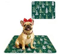 Washable Pee Pad 2 Pack, Reusable Training Mats for Dog Puppy, Quick Absorbent Leak-Proof Non-Slip Pet Mat for Floor, Home, Travel, Car - 60 x 45 cm / 23.6 x 17.7 inch, Green Forest