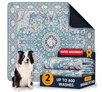 Washable Pee Pads for Dogs 2 Pack, Puppy Pads with Pheromones, 2026 Upgraded PuppyPad 92x92cm Waterproof Non-Slip Reusable Puppy Pad with Fast Absorbent,Leakproof Whelping Pads for Pet Housebreaking