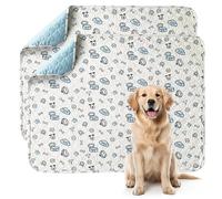Washable Pee Pads for Dogs, 2 Pack Reusable Puppy Pads, Absorbent Whelping Pads with Bone Print, Non-Slip Waterproof Pet Training Pads for Couch, Crate, Potty Training - 90x104cm