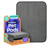 Washable Pee Pads for Dogs 2 Pack Reusable Puppy Pads Waterproof Pet Training Pads, Non-Slip Dog Mats Fast Absorbent Whelping Pads for Playpen, Potty, Crate, Bed, 36" x 48"