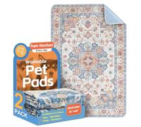 Washable Pee Pads for Dogs, 2 Pack Reusable Puppy Training Pads 102x67cm Super Absorbent Waterproof Dog Training Pads, Non-Slip Potty Pads for Floor, Crate, Whelping Pads Litter Mat Pet Supplies