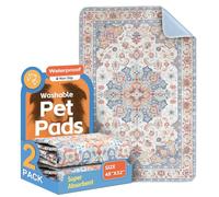 Washable Pee Pads for Dogs, 2 Pack Reusable Puppy Training Pads 122x81cm Super Absorbent Waterproof Dog Training Pads, Non-Slip Potty Pads for Floor, Crate, Whelping Pads Litter Mat Pet Supplies
