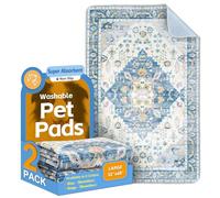 Washable Pee Pads for Dogs, 2 Pack Reusable Puppy Training Pads 122x81cm Super Absorbent Waterproof Dog Training Pads, Non-Slip Potty Pads for Floor, Crate, Whelping Pads Litter Mat Pet Supplies