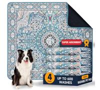 Washable Pee Pads for Dogs 4 Pack, Puppy Pads with Pheromones, 2026 Upgraded PuppyPad 60x45cm Waterproof Non-Slip Reusable Puppy Pad with Fast Absorbent,Leakproof Whelping Pads for Pet Housebreaking