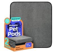 Washable Pee Pads for Dogs, Extra Large Reusable Dog Pee Pad, Waterproof Pet Mat, Dog Playpen Mats for Puppy Training Whelping Playpen Pads, Grey, 36x36 inch