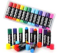 Washable Pet Hair Chalk Set, 12 Bold Colors, Easy Twist Sticks For Dogs And Pets With Long Or Short Hair, Temporary Coloring Fun