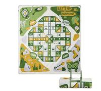 Washable Picnic Blanket With Carrying Strap | Large Picnic Blanket Themed For Stadium Grass Music Festival Beach Living Room Lawn Park