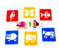 Washable Plastic Stencils - Animal Themed - 15cm x14.5cm - Childrens Arts and Crafts