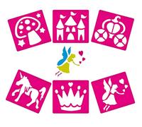 Washable Plastic Stencils - Fairytale Theme - Pack of 6 Stencils