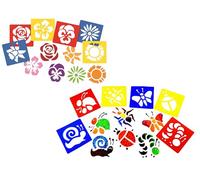 Washable Plastic Stencils | Flowers & Bugs | Pack of 12 Stencils