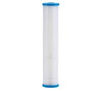 Washable Pleated Sediment Filters 20" x 2.5" Regular Diameter, Drinking Water Filter Cartridges, Private Water Supplies, Bore Holes & UV (5 Micron)