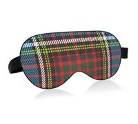 Washable Portable Sleep Blindfold with High Resilience Breathable | Soft Cotton Filled Padding Light Blocking Blindfold Airplane Train Rest Time Anderson Tartan Scottish