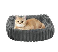 Washable Puppy Bed - Outdoor Cat Cushion, Removable Pet Sofa | Plush Sleep Support Pad, Versatile Indoor Corner Travel Lounger With Water Resistant Bottom