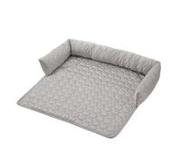 Washable Quilted Pet Lounge Mat for Dogs and Cats, Cooling Resting Pad with Open Front Entry, Indoor Daily Home Use Pet Sofa Mat Bed Liner Padded Side Sleep Pad Quilted Lounge Cushion Breathable Rest