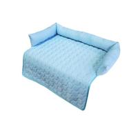Washable Quilted Pet Lounge Mat for Dogs and Cats, Cooling Resting Pad with Open Front Entry, Indoor Daily Home Use Pet Sofa Mat Bed Liner Padded Side Sleep Pad Quilted Lounge Cushion Breathable Rest