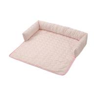 Washable Quilted Pet Lounge Mat for Dogs and Cats, Cooling Resting Pad with Open Front Entry, Indoor Daily Home Use Pet Sofa Mat Bed Liner Padded Side Sleep Pad Quilted Lounge Cushion Breathable Rest