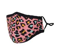 Washable Reusable 3 Layer Cotton Face mask Face Covering Bandana Face Mask Breathable Fashion Face Mask for Protection Against Pollution, Light Pink, 5pcs