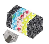 Washable Reusable Pads - Washable Non-Drip Wipes - Set of 5 Reusable Menstrual Cups - for Women After Childbirth Night Nursing Travel Work Gym