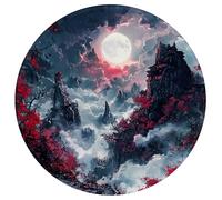 Washable Round Mouse Pad Cloth,A Comfortable Gaming Mouse Pad&Laptop Computer Mouse Pad,Unique Mountains Design (Serene)