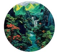 Washable Round Mouse Pad Cloth,A Comfortable Gaming Mouse Pad&Laptop Computer Mouse Pad,Unique Mountains Design (Rugged)