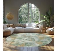 Washable Round Rug Lightweight LowPile NonSlip Circle Carpet for Indoor Use Perfect for Living Room Bedroom or Classroom90cm Diameter