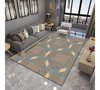Washable Rug 160cm x 230cm Shaggy Soft And Elegant Carpets For The Bedrooms And Kitchen, Easy To Clean, Many Different Sizes Gray Blue Brown Geometric Plaid Rug