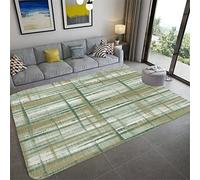 Washable Rug 200cm x 290cm Shaggy Soft And Elegant Carpets For The Bedrooms And Kitchen, Easy To Clean, Many Different Sizes White Brown Green Abstract Pattern
