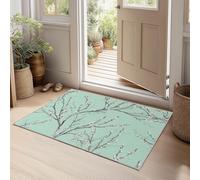 Washable Rugs 100 x 160 cm Spring Plants Willow Branches Flowers Non Slip Rug, Ink Wash Painting Large Carpet - Living Room Bedroom Kitchen Hall Lounge Low Pile Soft Touch Area Rugs