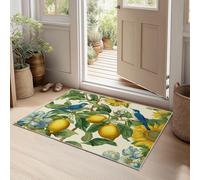 Washable Rugs 140 x 200 cm Lemon Tree Hummingbird Sunflowers Non Slip Rug, Tropical Style Large Carpet - Living Room Bedroom Kitchen Hall Lounge Low Pile Soft Touch Area Rugs