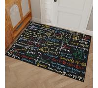 Washable Rugs 60 x 90 cm, Educational Significance Bedside Rug, Mathematical Formula Area Rugs, Non-Slip Doormat Low Pile, Non-Shedding,Yellow Black, Entrance, Entryway, Corridor - Desert Dusk