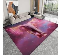 Washable Rugs Living Room 80 x 120cm, Short Pile Soft Area Rugs for Bedroom - Anti Slip Fluffy Shaggy Faux Wool Animal Elephant Dreamy Starry Sky Floor Carpet for Kids Nursery Room