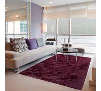 Washable Shaggy Rug 120 x 180 cm Modern Plush Carpet Soft DirtResistant Area Rug for Living Room Bedroom Kids Room Purple Long Pile Design