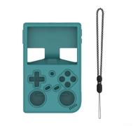 Washable Silicone Case For Rg 35xxpro Compatible With For Anbernic Gaming Device Shockproof Cover With Lanyard For Travel Protection Green(green)