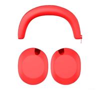 Washable Silicone Headphone Skin for Sony WH-1000XX Series(Red) | Includes two ear pad covers plus one headband wrap, complete protection set, prevents wear on specific for sony models