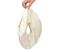 Washable Silky Satin Ear Piercing Pillow Cover, Removable Pillowcase Smooth Cooling Donut Pillow Case Hole for Ear Pain Relief CNH Sleeping Pressure Sore Side Sleepers Ear Guard Protector, Champagne
