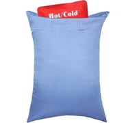 Washable Silky Satin Tiny Hysterectomy Pillow with Removable Pillowcase Smooth Hysterectomy Recovery Must Haves Products Gifts for Post Surgery Abdominal Surgery Cushion Cough Pillow, Haze Blue