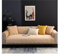 Washable Sofa Cover Plush Sofa Protector Sofa Throws & Towels Soft Fabric Sofa Slipcover 110x110 cm Khaki A Furniture Protection & Decor