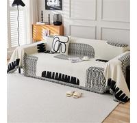 Washable Sofa Cover Soft Chenille Slipcovers for 1 2 3 4 Seater Pet & KidFriendly Couch Protector Love Seat Cushion Covers Black (180x150cm)