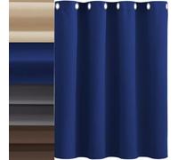 Washable Solid Color Blue Curtain Panel 50x100 cm - Indoor Bedroom Door & Window Drapes Noise-Reducing Stylish Home Décor