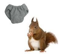 Washable Squirrel Diapers - Extra Small Reusable Pet Cloth Diapers Highly Absorbent Leak-Proof Urine Wet Pants with Adjustable Waistline for Indoor Squirrel (Grey, M (3.9" - 6.3"), Count, 1)