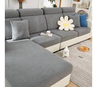 Washable Stretch Anti-Slip Couch Covers for Sectional Sofas - Durable L-Shaped Furniture Slipcovers, Pet-Friendly, Wear-Resistant Protection for Your Living Room