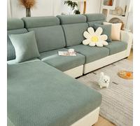 Washable Stretch Slipcovers for Sectional Sofa - Anti-Slip, Wear-Resistant Couch Covers for L-Shaped Furniture, Perfect for Pet Protection and Easy Maintenance